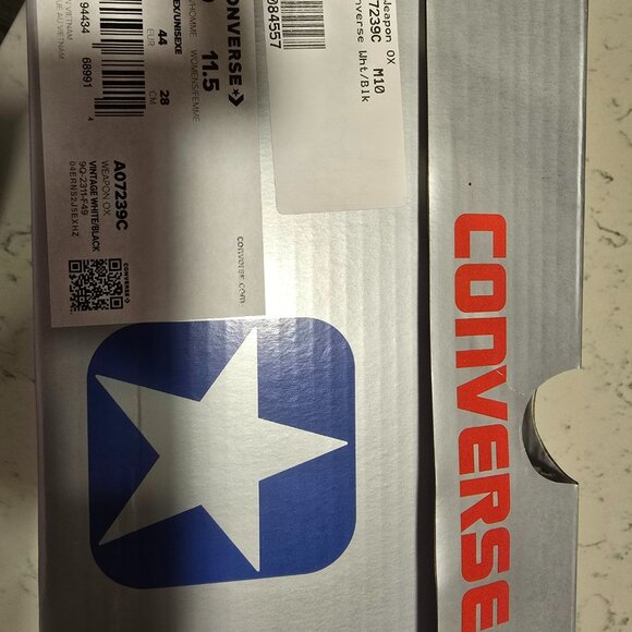 NEW Converse Weapon Low Vintage White Black Sneakers A07239C MENS SIZE 10 NEW - Picture 8 of 11